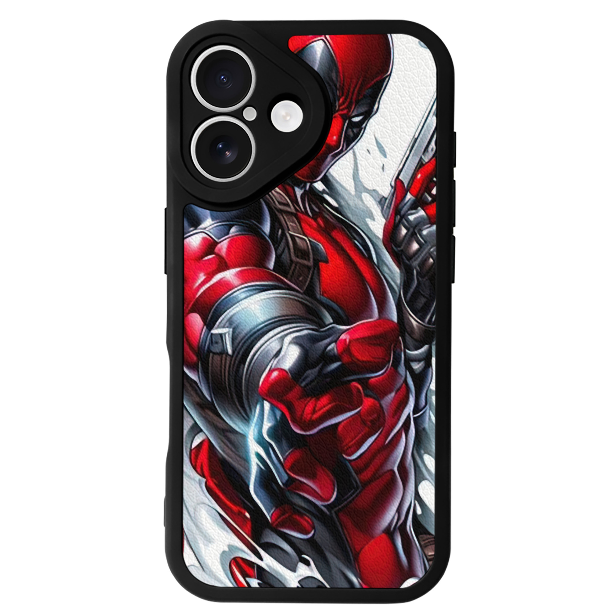 （画像用） Deadpool デッドプール 【iPhone 16シリーズ対応】シリコンスマホケース（レザー調） 材質：シリコン
